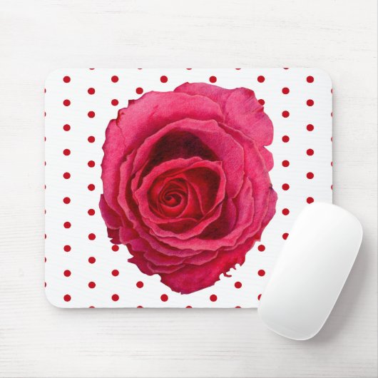 Rote Rose Mousepad (Mit Mouse)