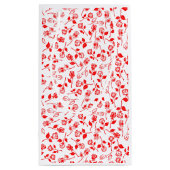 Rote Rose Muster Geschenktasche Kleine Geschenktüte (Rückseite)