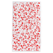 Rote Rose Muster Geschenktasche Kleine Geschenktüte (Vorderseite)