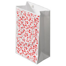 Rote Rose Muster Geschenktasche