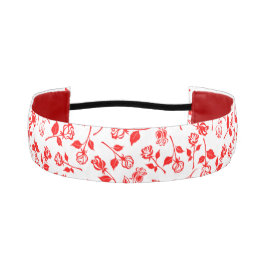 Rote Rose Muster Non-Slip-Headband
