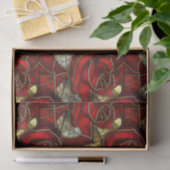 Rote Rose-Muster Seidenpapier (Geschenk)