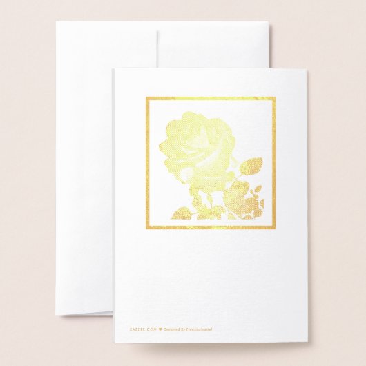 Rote Rose - Muttertag Folienkarte (Rückseite mit Umschlag)