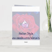 Rote Rose - Muttertagskarte Karte (Rückseite)