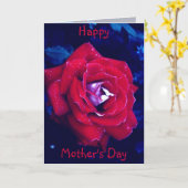 Rote Rose - Muttertagskarte Karte (Gelbe Blume)