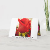 Rote Rose N Fern Bohrkarte Karte (Rückseite)