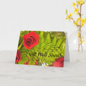 Rote Rose N Fern Bohrkarte Karte (Gelbe Blume)
