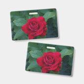 Rote Rose Nah Ausweis (Vorder- & Rückseite)