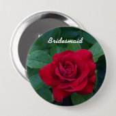 Rote Rose Nah Button (Vorne & Hinten)