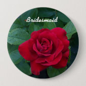 Rote Rose Nah Button (Vorderseite)