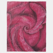 Rote Rose nah Fleecedecke (Vorderseite)