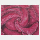 Rote Rose nah Fleecedecke (Vorderseite (Horizontal))