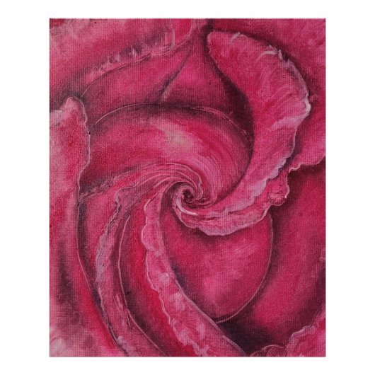 Rote Rose nah Fotodruck (Vorne)