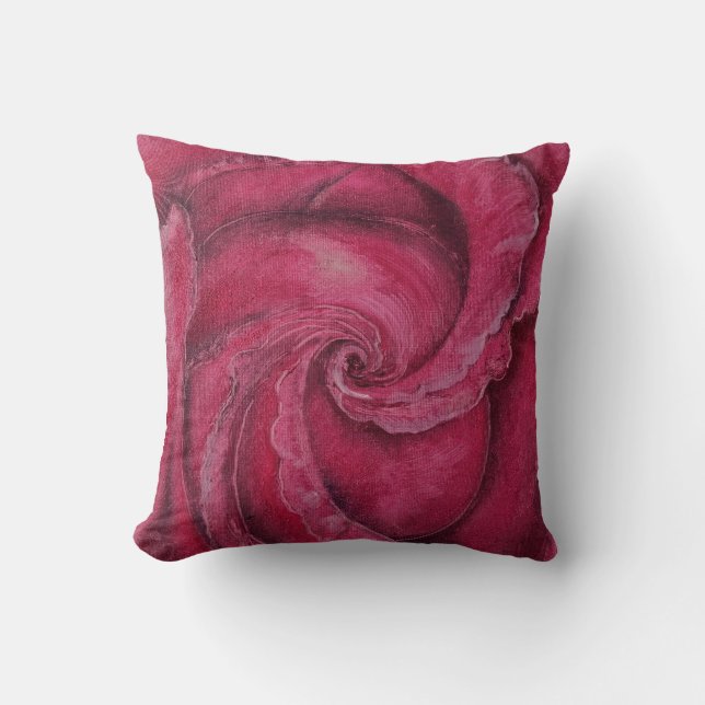 Rote Rose nah Kissen (Vorderseite)