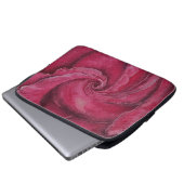 Rote Rose nah Laptopschutzhülle (Vorne Knopf)