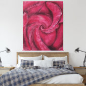 Rote Rose nah Leinwanddruck (Insitu (Schlafzimmer))