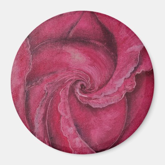 Rote Rose nah Magnet (Vorne)