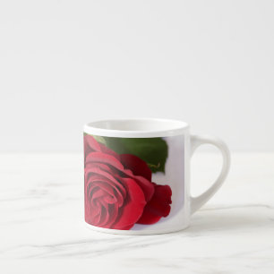 Rote Rose Nah Minimalismus Kaffeezubereitung Tasse