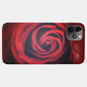 Rote Rose Nah mit Monogramm Case-Mate iPhone Hülle (Rückseite (Horizontal))