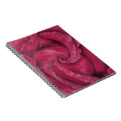 Rote Rose nah Notizblock (Rechte Seite)