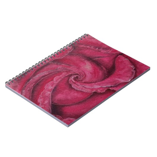 Rote Rose nah Notizblock (Linke Seite)