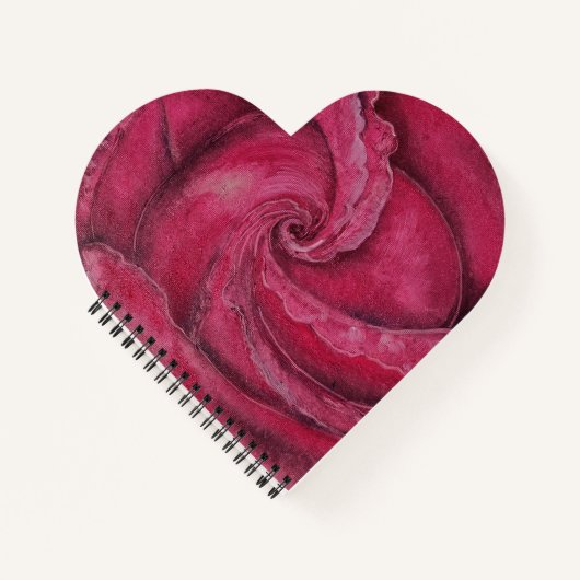 Rote Rose nah Notizblock (Vorderseite)