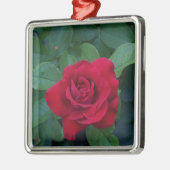 Rote Rose Nah Ornament Aus Metall (Links)