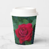 Rote Rose Nah Pappbecher (Vorderseite)