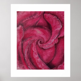 Rote Rose nah Poster