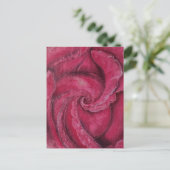 Rote Rose nah Postkarte (Stehend Vorderseite)