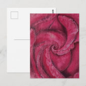 Rote Rose nah Postkarte (Vorne/Hinten)