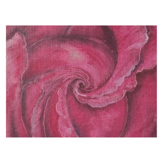 Rote Rose nah Tischdecke (Vorderseite (Horizontal))