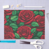 Rote Rose Nah-Up-Muster Seidenpapier (Handwerk)