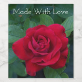 Rote Rose Nah Weinetikett (Einzelnes Label)