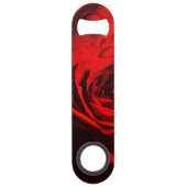 Rote Rose Nahaufnahme Speed Flaschenöffner (Rückseite)