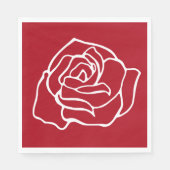 Rote Rose Napkins Serviette (Vorderseite)