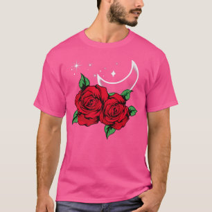 Rote Rose Night SkyGardener Botanist Blume Rose63 T-Shirt