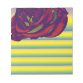 Rote Rose Notepad Notizblock (Vorderseite)