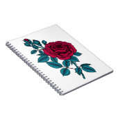 Rote Rose Notizblock (Rechte Seite)