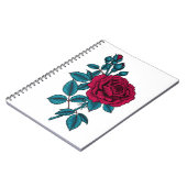 Rote Rose Notizblock (Linke Seite)
