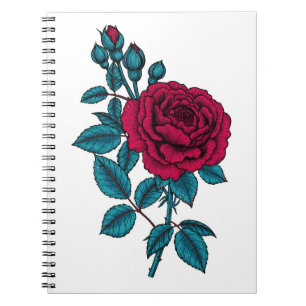 Rote Rose Notizblock