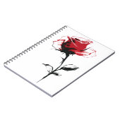 Rote Rose Notizblock (Linke Seite)