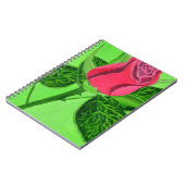 Rote Rose Notizblock (Linke Seite)