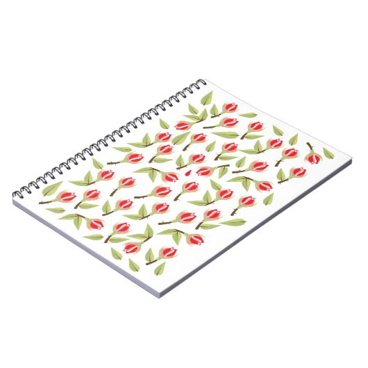 Rote Rose Notizblock (Linke Seite)