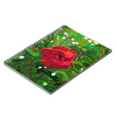 ROTE ROSE  NOTIZBLOCK (Linke Seite)