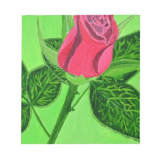 Rote Rose Notizblock (Vorderseite)