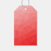 Rote Rose ombre geometrisches Maschenmuster Monogr Geschenkanhänger (Rückseite)