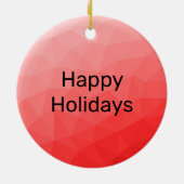 Rote Rose ombre geometrisches Maschenmuster Monogr Keramik Ornament (Hinten)