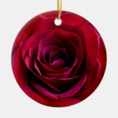 Rote Rose Ornament Personalisierte Rose Dekoration (Vorne)
