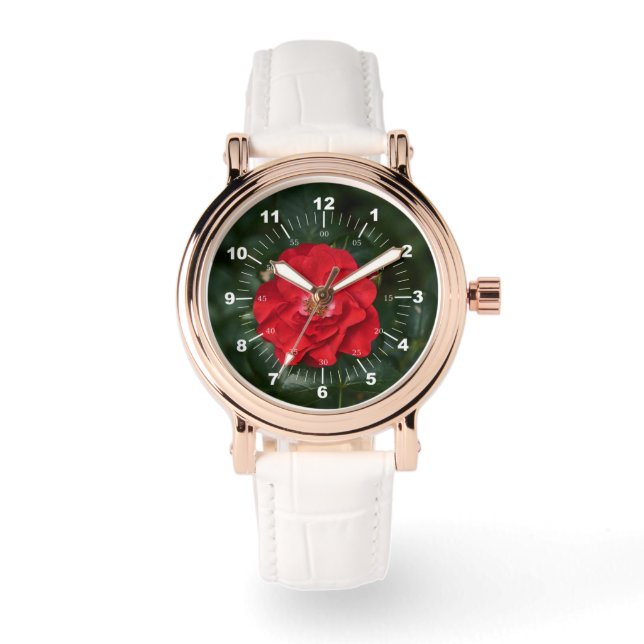Rote Rose P 6568 Armbanduhr (Vorderseite)